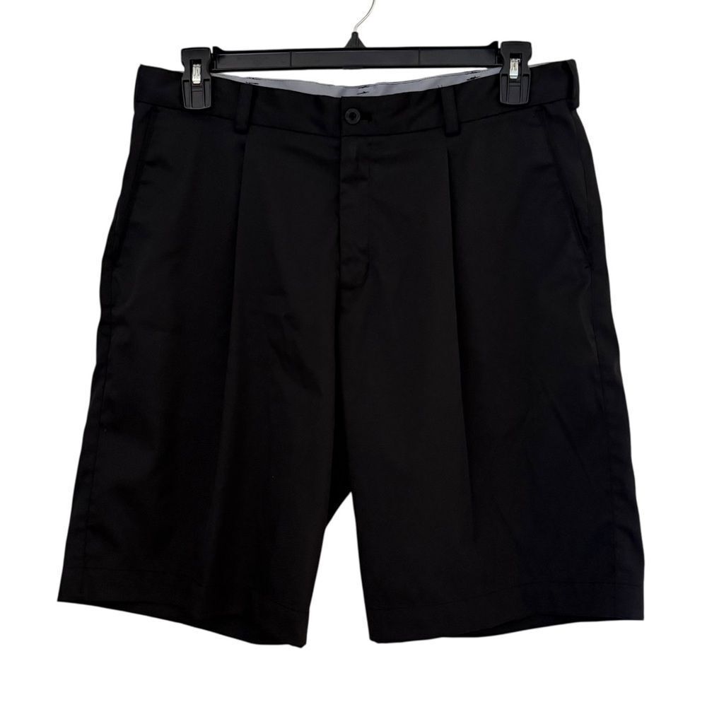 Nike Men's Black Front Pleat Tour Performance Shorts
